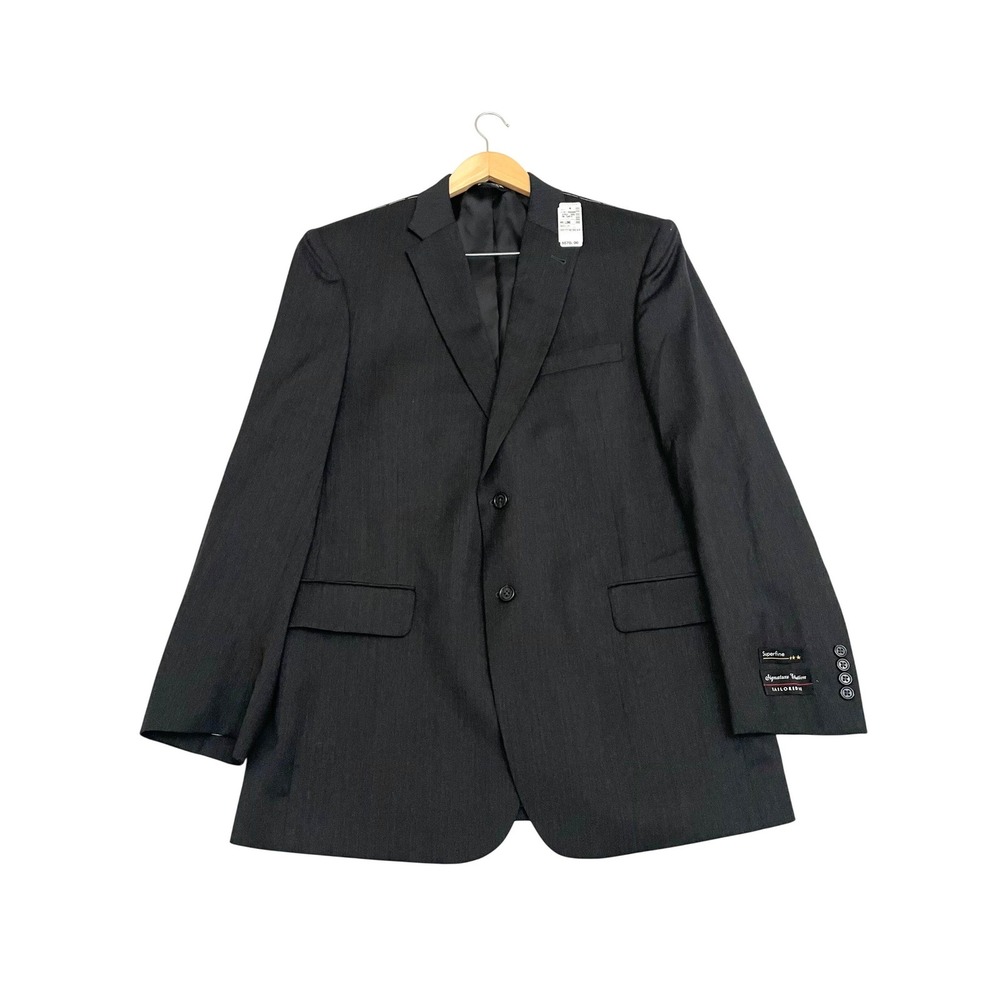 NEW Jos. A. Bank Signature Collection Superfine 100% Wool Suit 44 L / 37x39 Gray